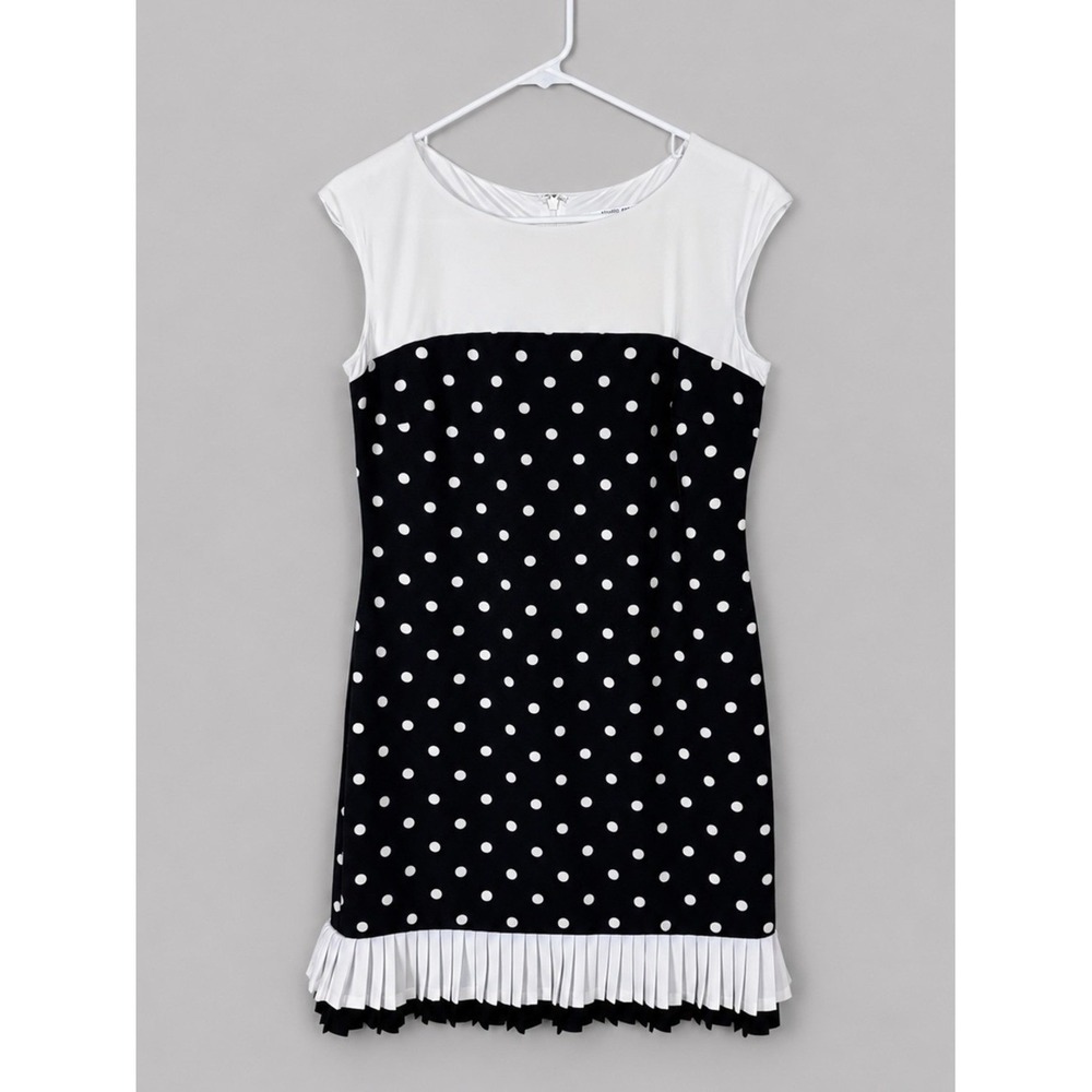 Studio One NY Womens Polka Dot Dress Size 6 Ruffle Feminine Preppy Coquette